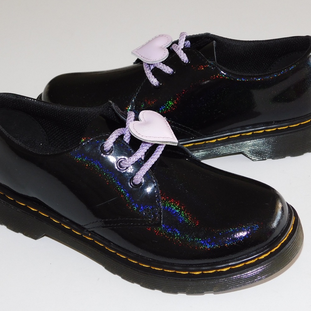 Dr. Martens Girls' 1461 Softy T Heart Lace-Up Leather Oxfords 34 us 3